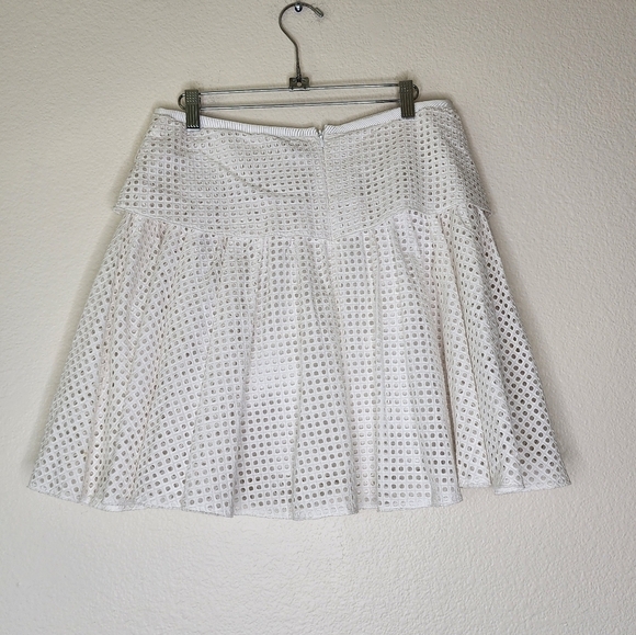Rag & Bone White Cotton Eyelet Lace Lakewood Skirt 4 - Picture 4 of 7